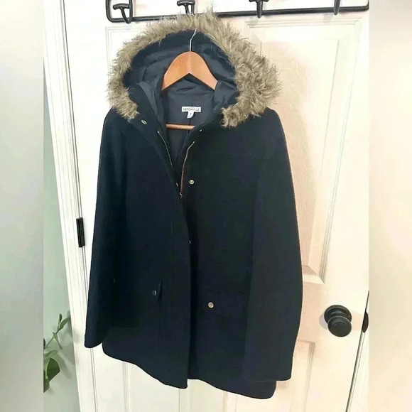 J. Crew Vail Parka Navy Blue size 8 - Picture 2 of 5